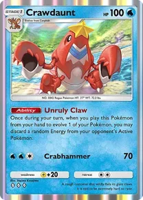 Cannot be exchange due to Pokemon TCG Pocket rules crawdaunt